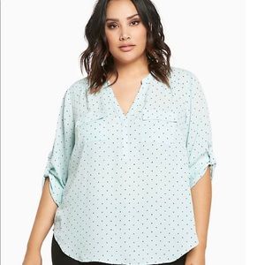 Torrid Georgette Polka Dot Blouse
